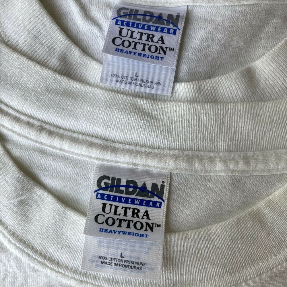 Vintage Gildan Sz L T Shirt Bundle 9/11 God Bless America Patriotic White Adult - Picture 11 of 11